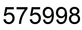 Número 575998 imagen negro