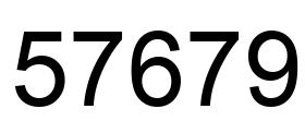 Number 57679 black image