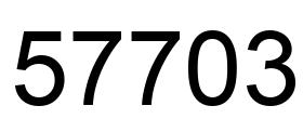 Number 57703 black image