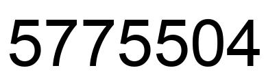 Número 5775504 imagen negro