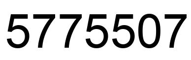 Number 5775507 black image