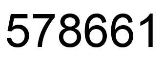 Número 578661 imagen negro