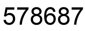 Número 578687 imagen negro