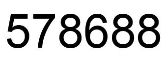 Número 578688 imagen negro