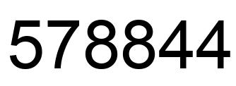Number 578844 black image