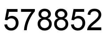 Number 578852 black image