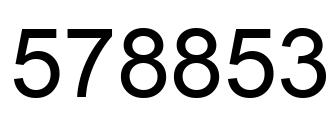 Number 578853 black image