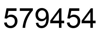 Número 579454 imagen negro