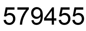Número 579455 imagen negro