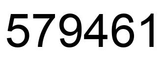 Número 579461 imagen negro