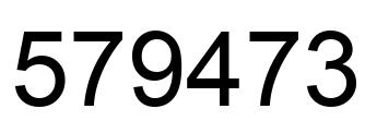 Número 579473 imagen negro