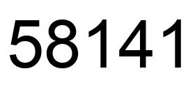 Number 58141 black image