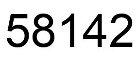Number 58142 black image