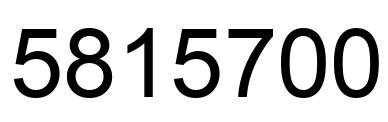 Number 5815700 black image
