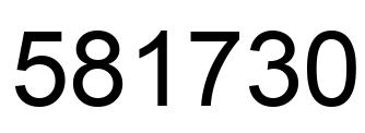 Número 581730 imagen negro
