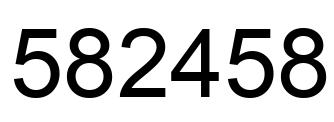 Número 582458 imagen negro