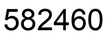 Número 582460 imagen negro