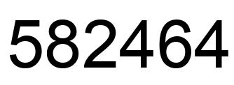 Number 582464 black image