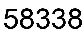 Número 58338 imagen negro