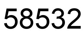 Number 58532 black image
