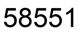 Number 58551 black image