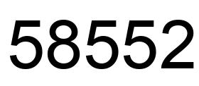 Number 58552 black image