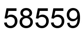 Number 58559 black image