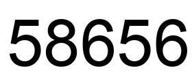 Number 58656 black image