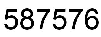 Number 587576 black image