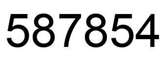 Number 587854 black image