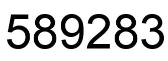 Número 589283 imagen negro