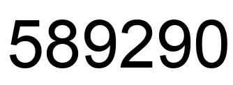 Número 589290 imagen negro
