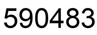 Número 590483 imagen negro