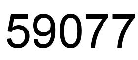 Number 59077 black image