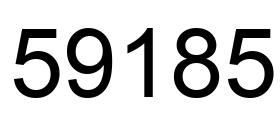 Number 59185 black image