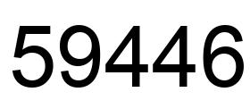 Número 59446 imagen negro