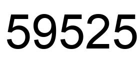 Número 59525 imagen negro