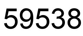 Number 59538 black image