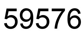 Number 59576 black image