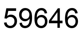 Number 59646 black image