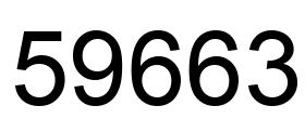Number 59663 black image