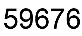 Number 59676 black image