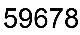 Number 59678 black image