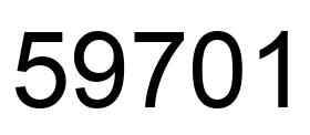 Number 59701 black image