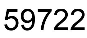 Number 59722 black image