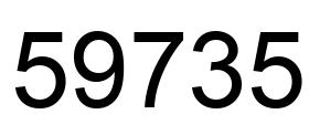 Number 59735 black image