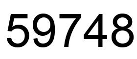 Number 59748 black image