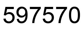 Number 597570 black image