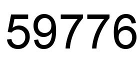 Number 59776 black image