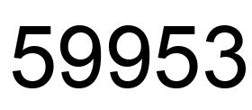 Number 59953 black image